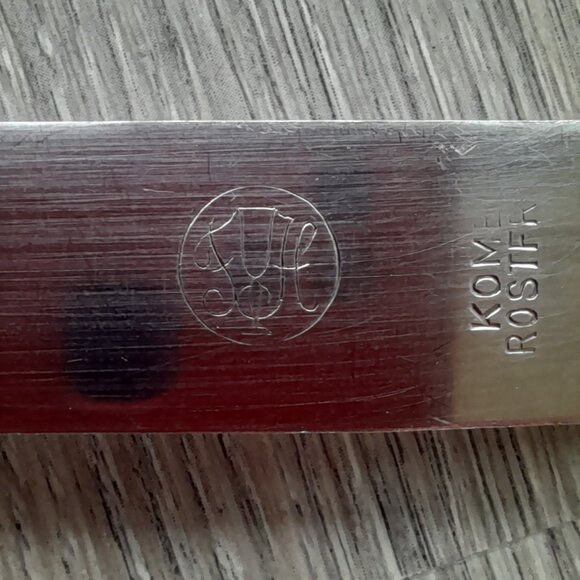 Vintage Table Knives Lot of 9 Knife Flatware Cutlery Komet Rostfrei Wood Handle - Picture 11 of 16